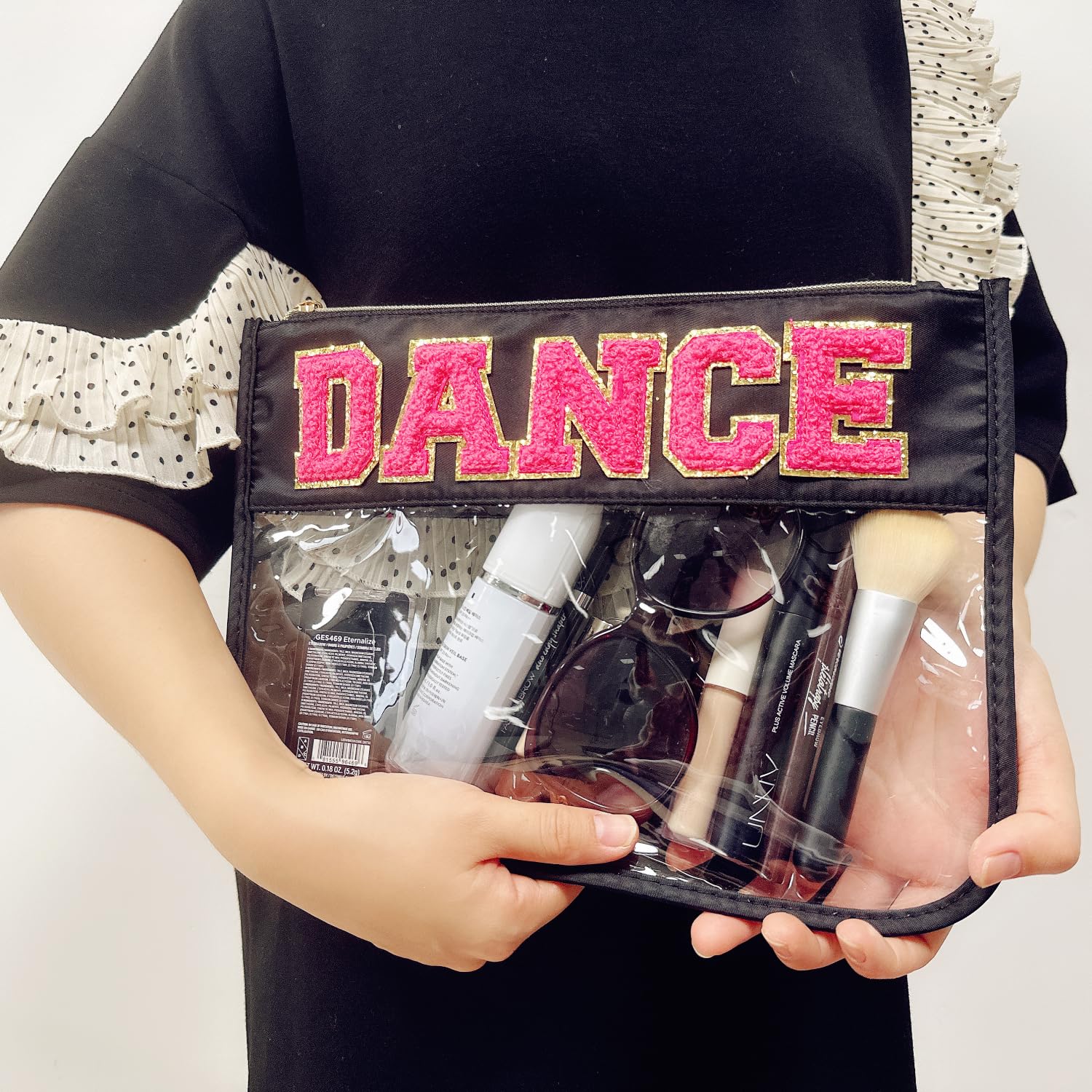 cqoogrlx bolsa maquillaje con cremallera cierre seguro para pertenencias