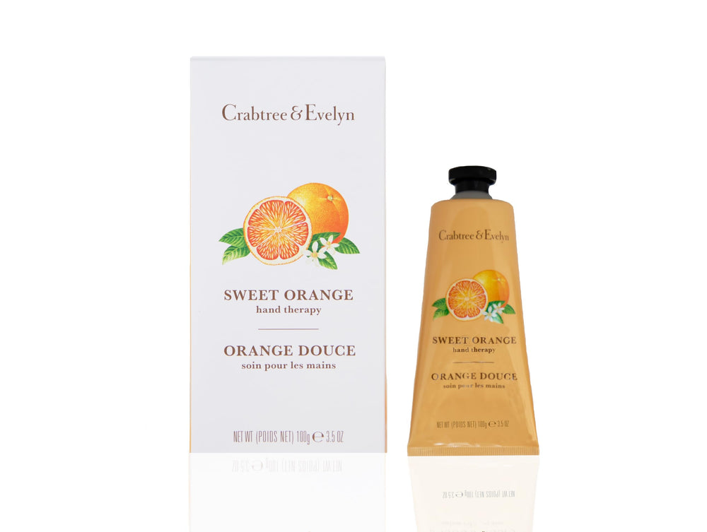 Crabtree & Evelyn Sweet Orange Hand Therapy en bote de 100 ml para hidratación profunda.