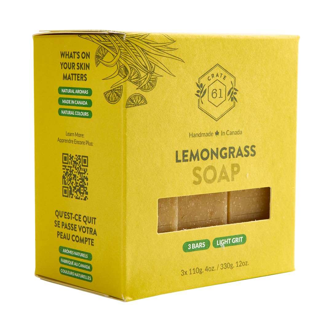 Crate 61 Organics: jabón con aceites esenciales para aroma agradable.