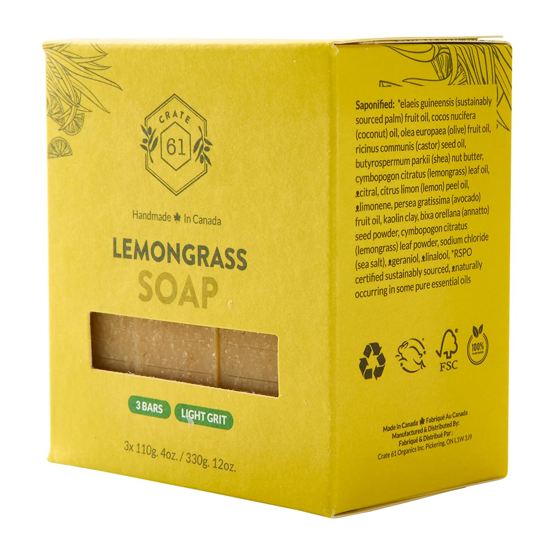 Crate 61 Organics: jabón de hierba de limón con aroma fresco.