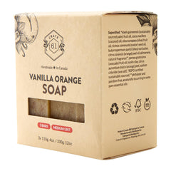 Crate 61 Organics proceso frío, jabón artesanal para rostro y cuerpo.