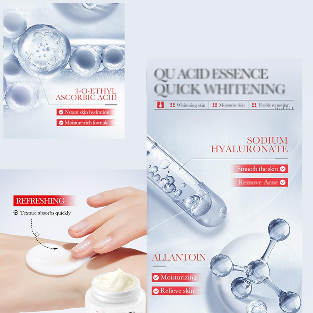 Aplicación nocturna con crema de ácido kojico para renovar la piel.