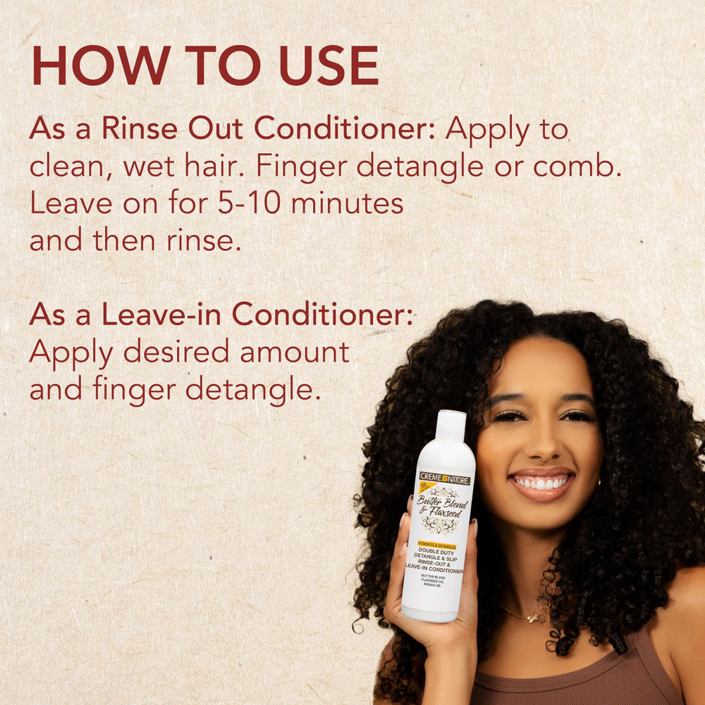 Creme of Nature: deslizante acceso para desenredar rizos y ondas sin tirones.