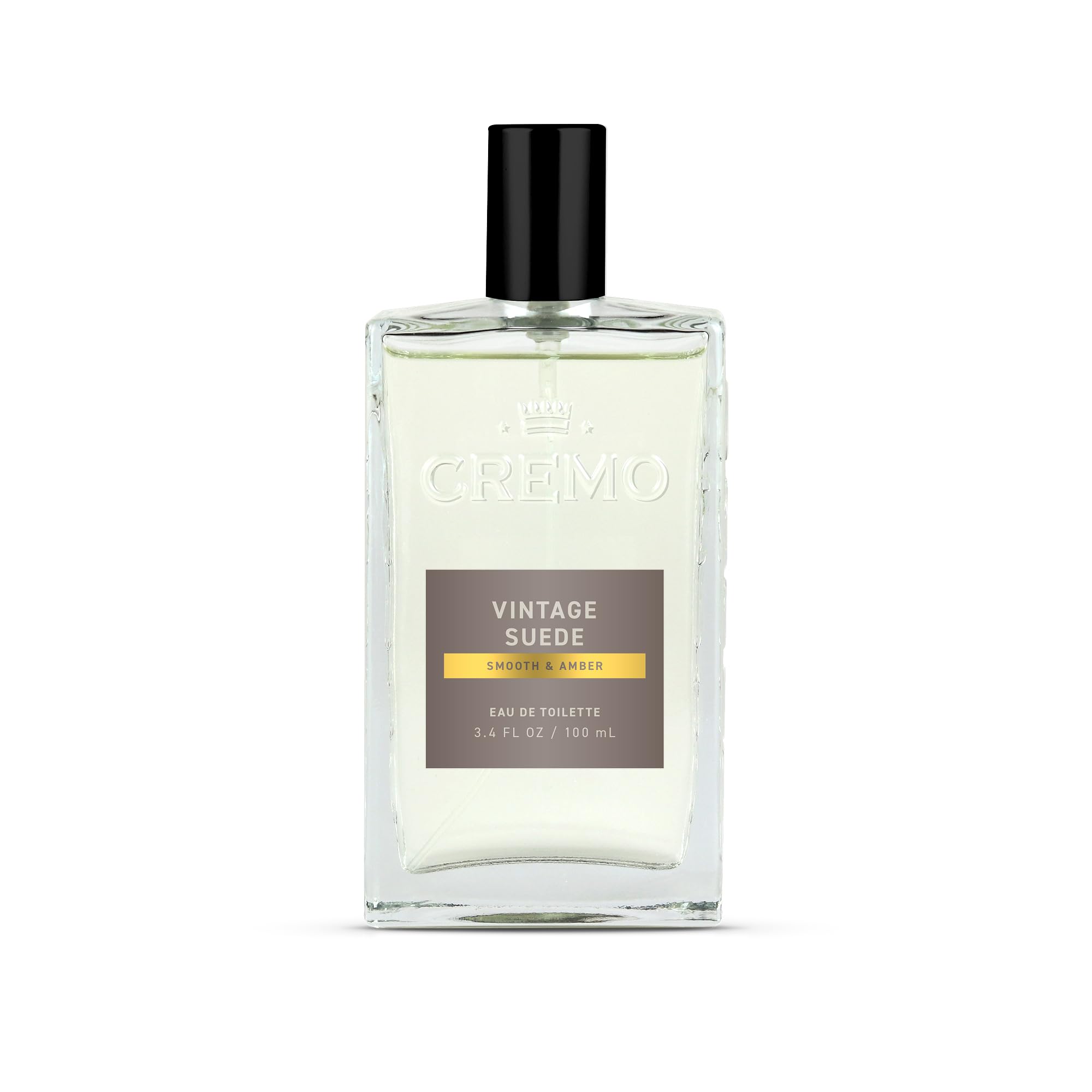 Cremo Vintage Suede: botella elegante para uso diario con aroma refinado