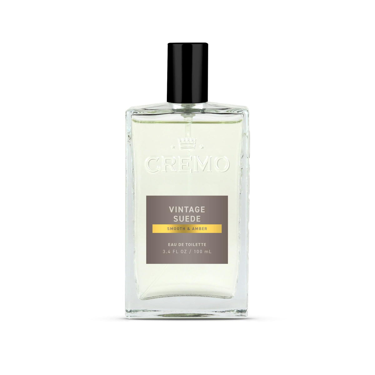 Cremo Vintage Suede: botella elegante para uso diario con aroma refinado
