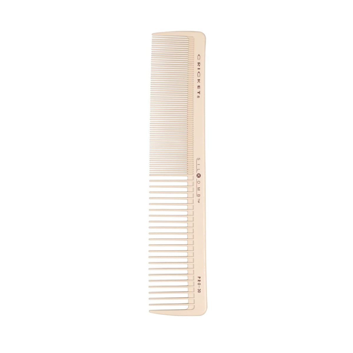 Cricket Silkomb Pro-30, dientes sin costuras para un deslizamiento suave y eficiente.