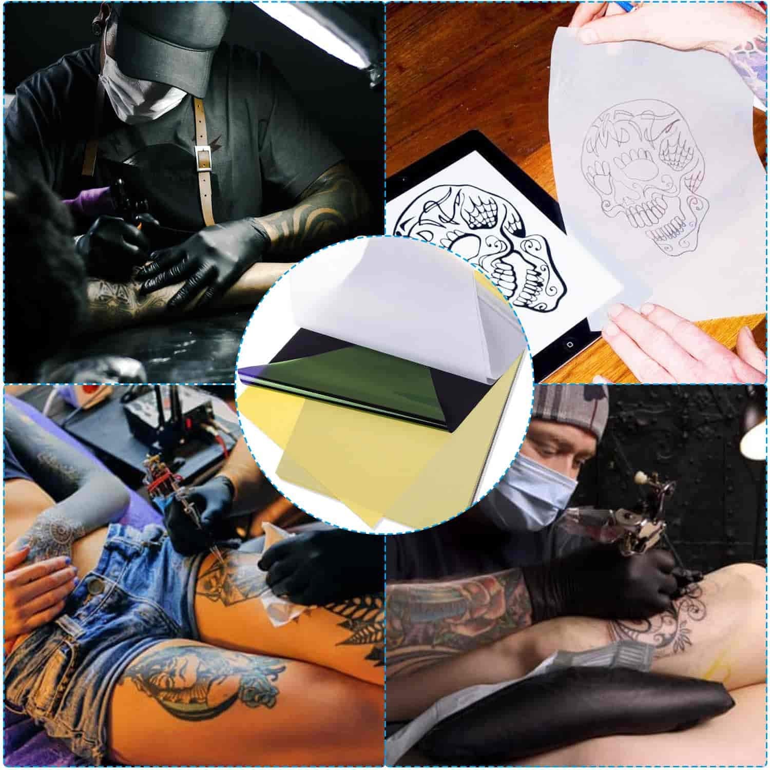 Cridoz papel transferencia tatuaje tamaño A4: tamaño práctico para copias grandes