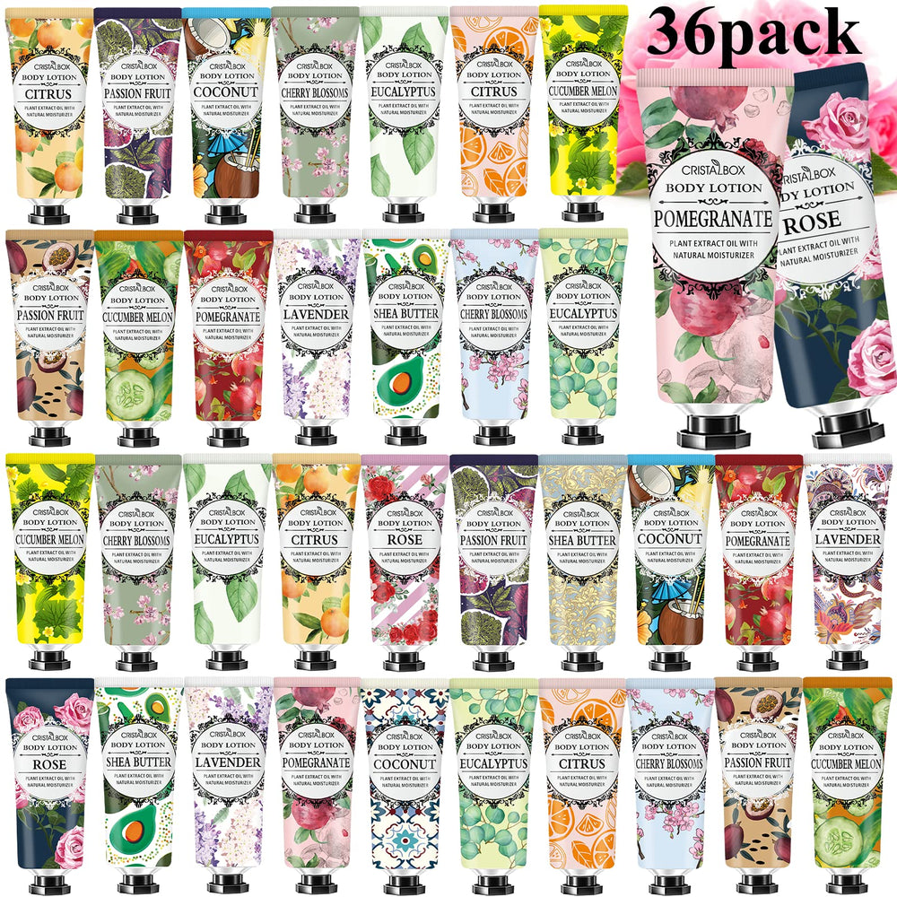 CRISTALBOX loción corporal 36-pack: conjunto versátil para hidratación diaria
