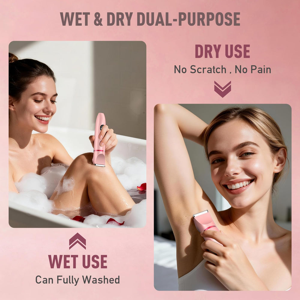 Crolanli Bikini Trimmer con cabezas intercambiables para cuerpo, rostro y bikini.