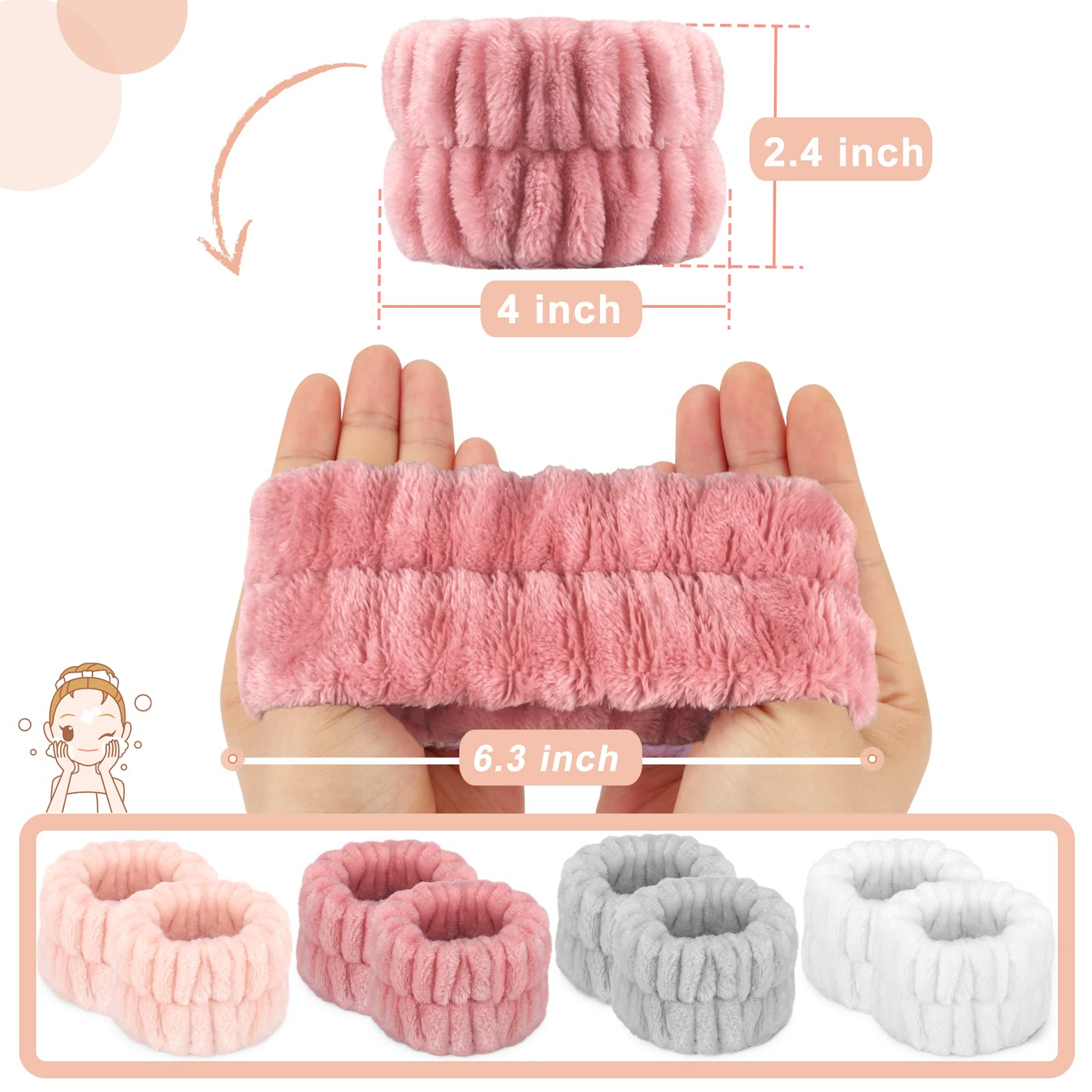 Crosize bandas microfibra lavado facial: suaves y reutilizables para piel delicada