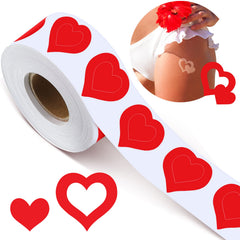 Crtiin rollo de 500 pegatinas para bronceado con corazón en el cuerpo.