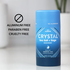 Crystal Essence déodorant végan et non testé sur les animaux sans cruauté.