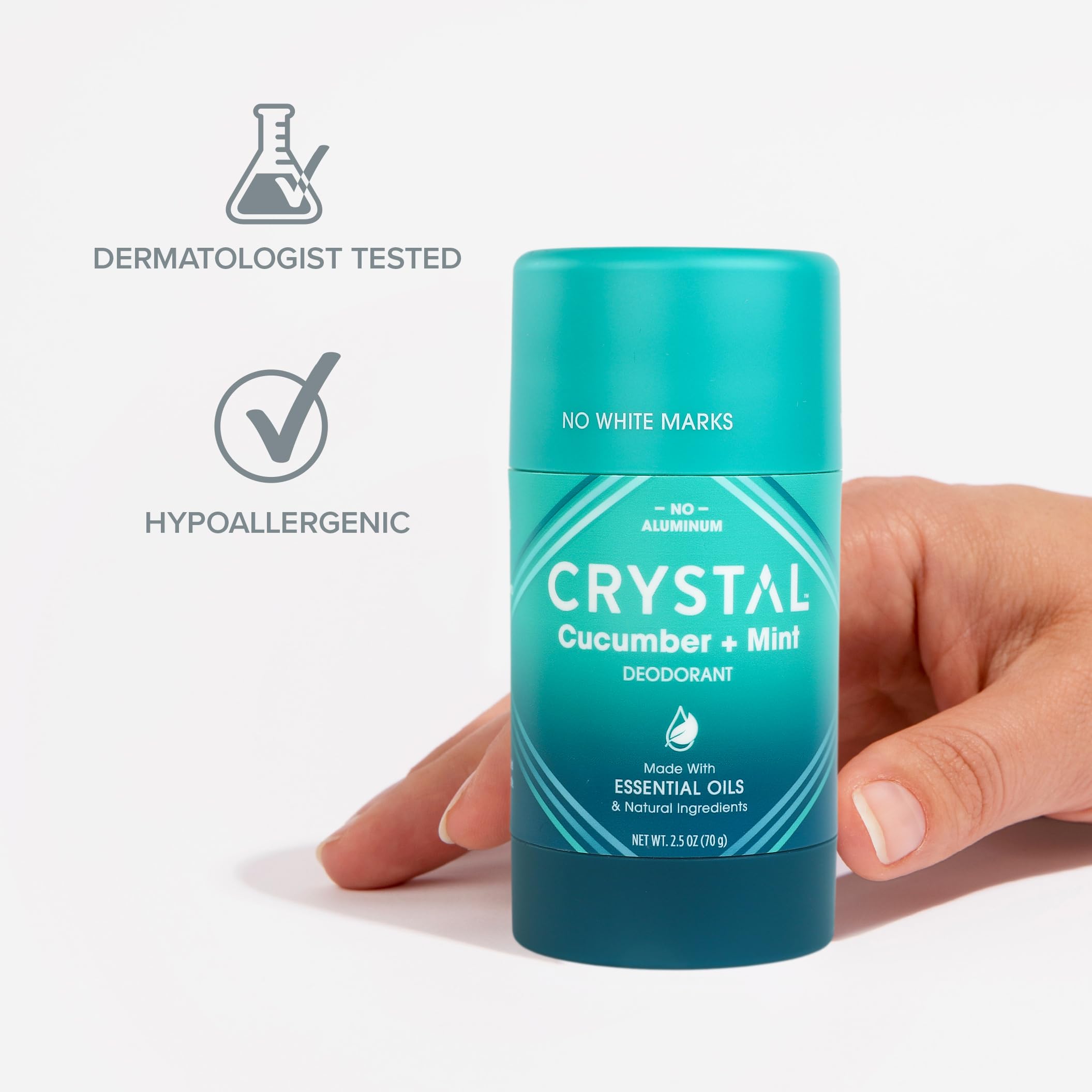 Crystal Essence opción vegana y libre de crueldad para cuidado diario.