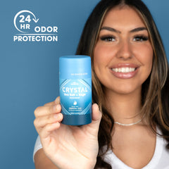 Crystal Essence odeur naturelle Lavande Romarin pour une fraîcheur durable et subtile.