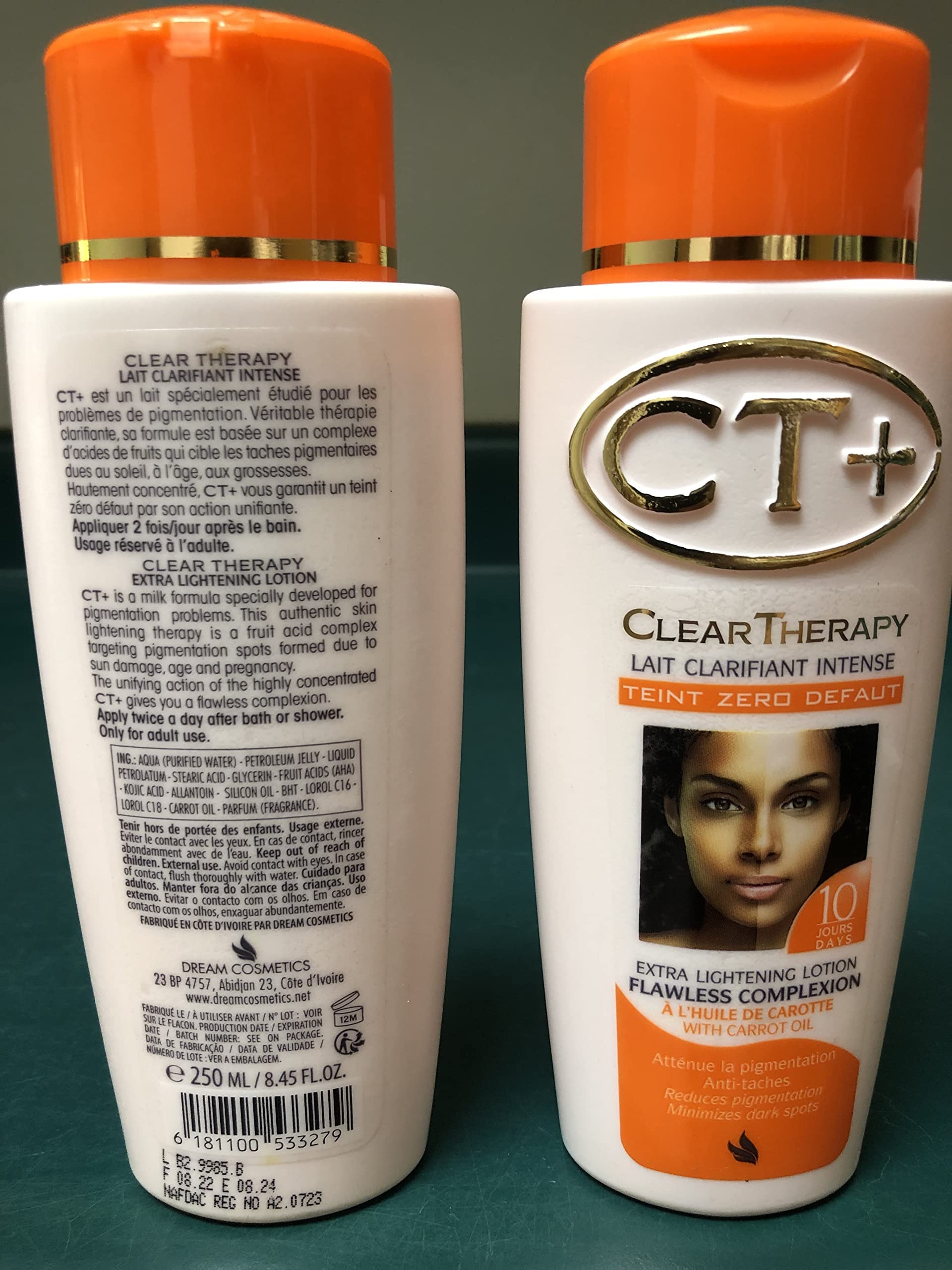 CT+ Clear Therapy lotion applied to skin during routine care