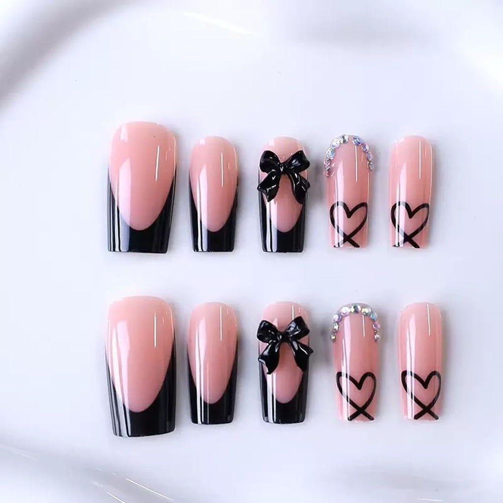 CTTHNBD frances negro con corazón, para un look sofisticado