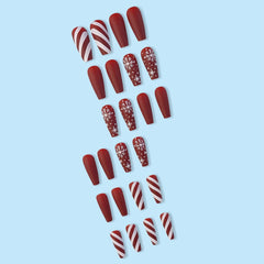 CTTHNBD uñas navideñas adhesivas, sencilla aplicación con resultados vistosos.