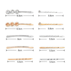 CubGreff pinzas de cabello con strass plata para recogido elegante.