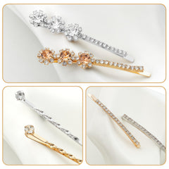 CubGreff pinzas de cabello con diseños elegantes oro para bodas.