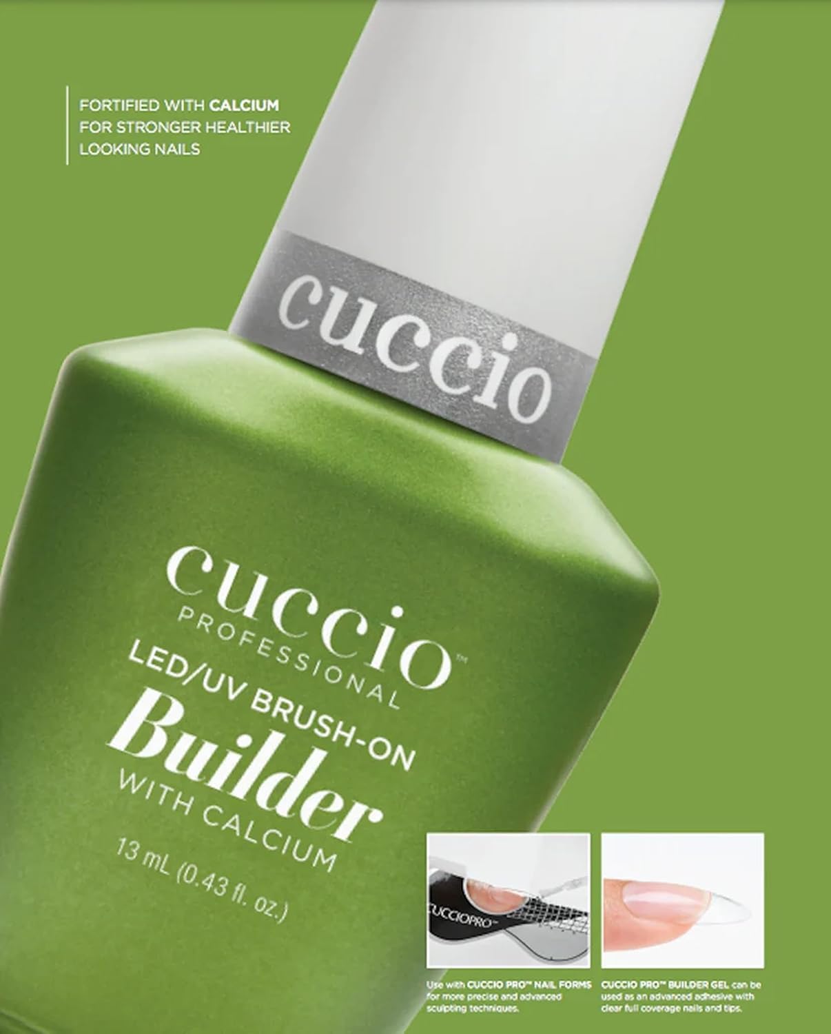 Cuccio builder con calcio: relleno y refuerzo para uñas débiles.