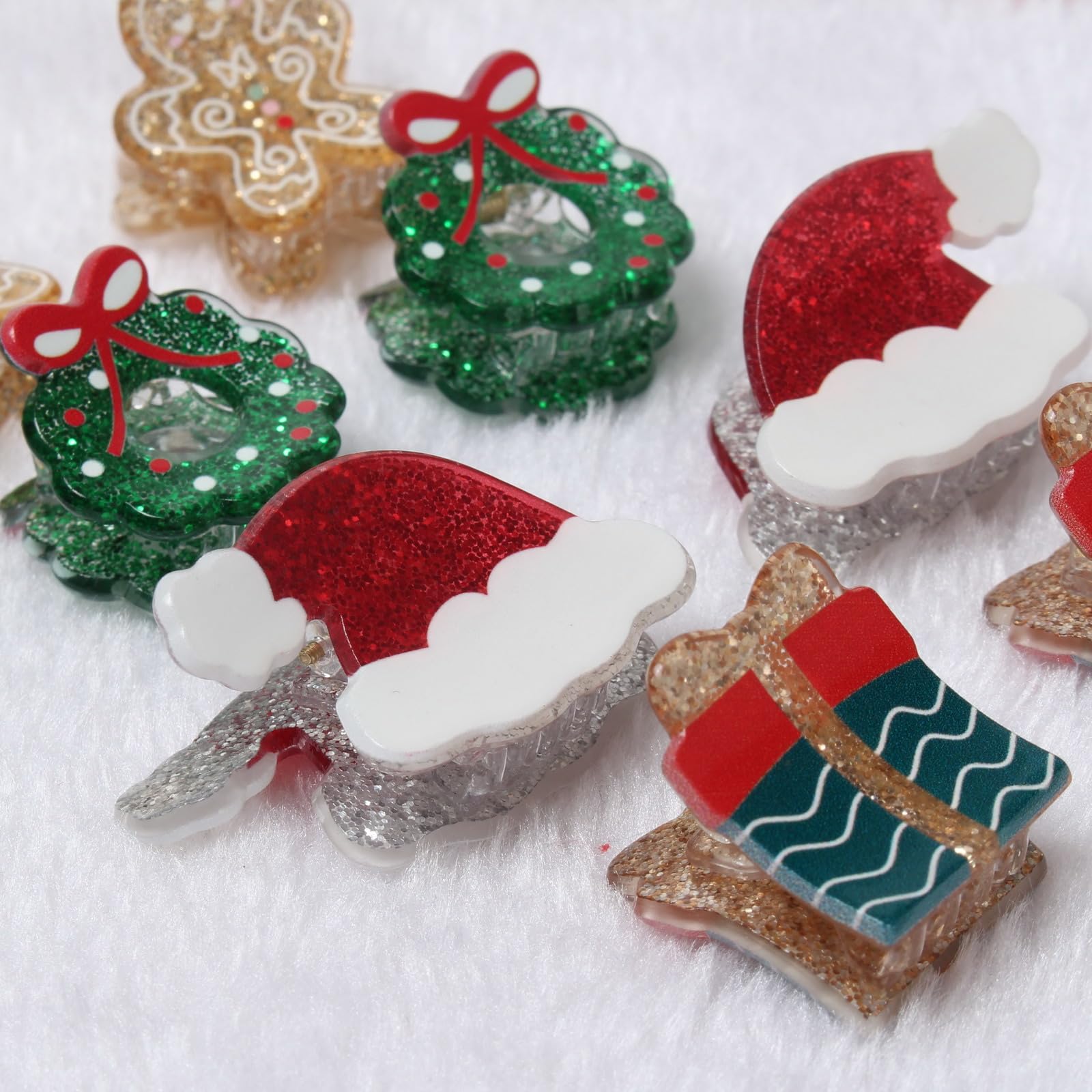 Cuizhiyu Clips Navidad mini diseños festivos para looks rápidos y divertidos.