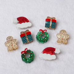 Cuizhiyu Clips Navidad mini con sombrero Santa para peinados festivos fáciles.