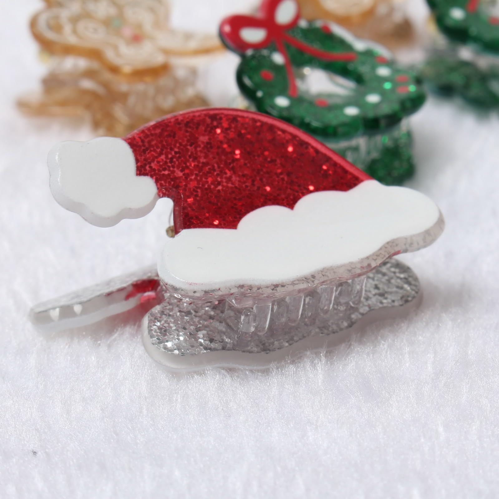 Cuizhiyu Clips Navidad mini uso diario para peinados sencillos y festivos.