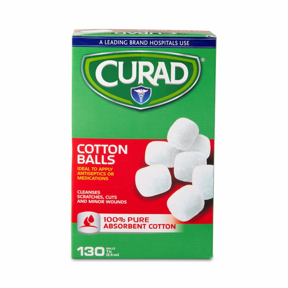 Curad algodones esteriles 1 pulgada para limpieza de cortes menores