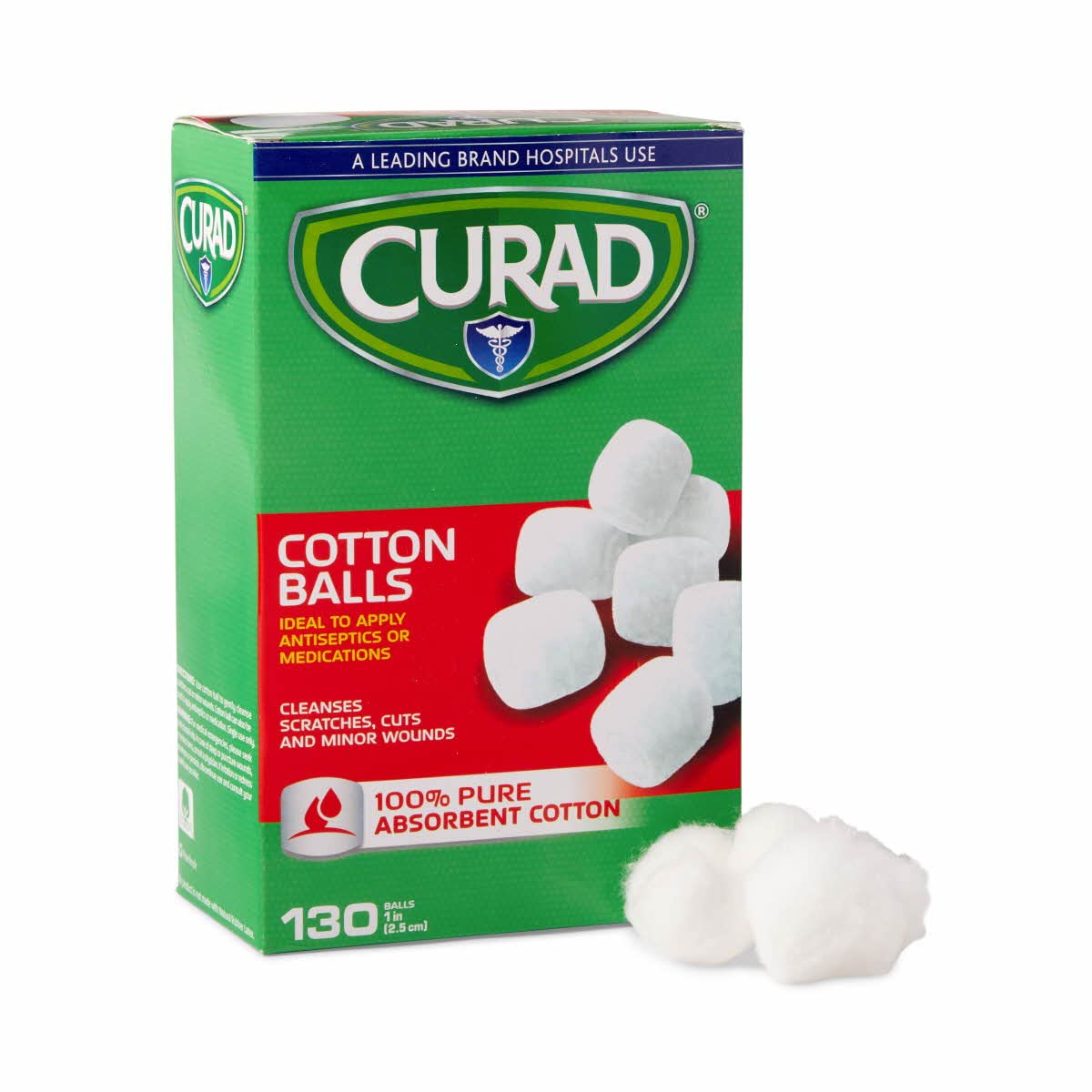 Curad algodón esteril en caja 130 para uso diario y primeros auxilios