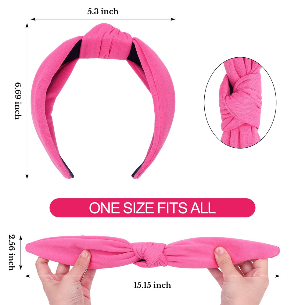 Diadema CURASA elástica rosa, ideal para sostener el cabello durante el día.