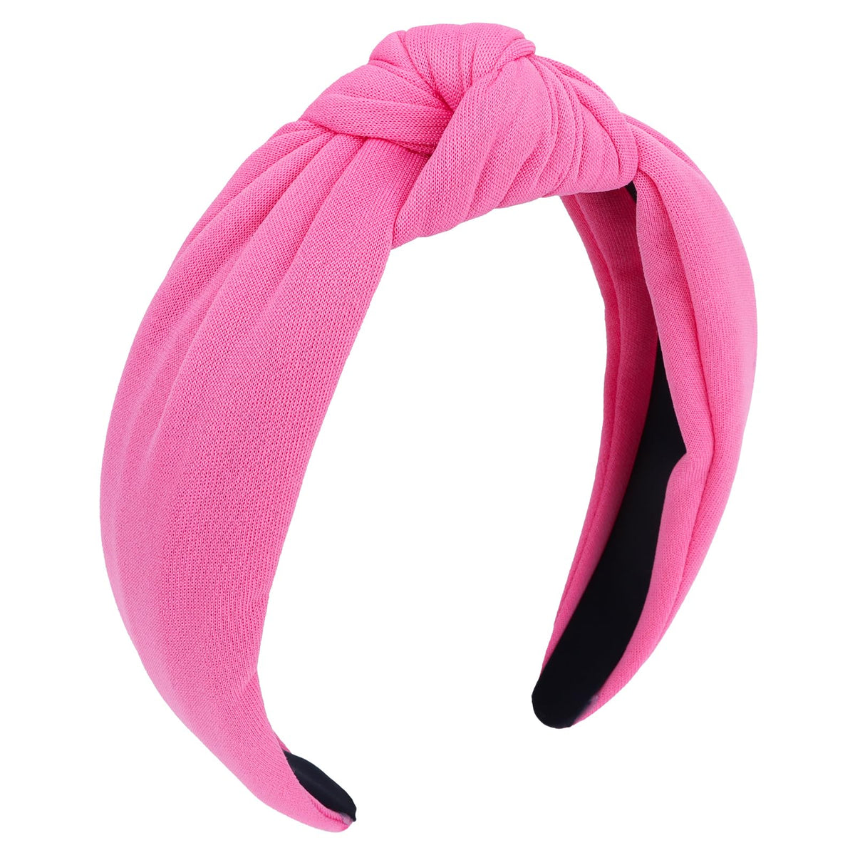 Diadema CURASA rosa San Valentín, ancha y con nudo para un estilo elegante.