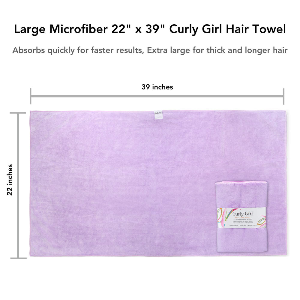 Toalla Curly Girl antifrizz para secado rápido y rizos brillantes