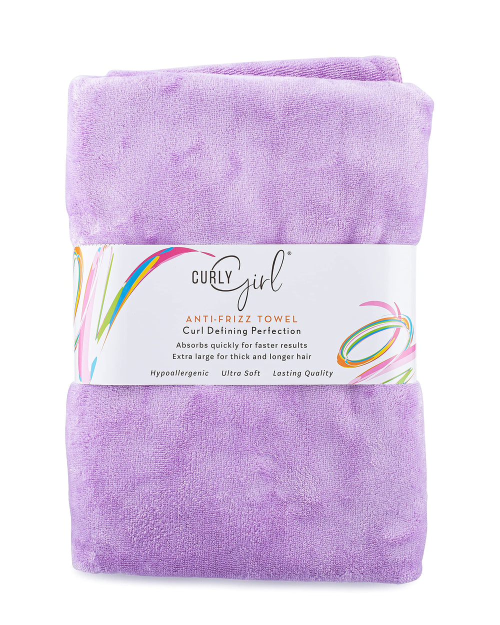 Toalla Curly Girl de microfibra para rizos, absorbe agua sin fricción y define rizos