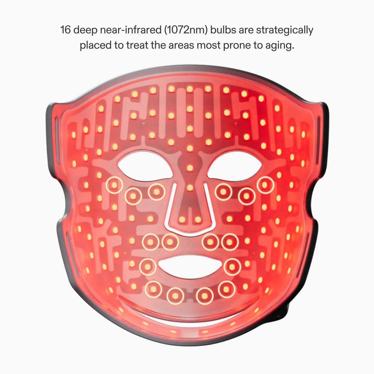 CurrentBody mascarilla LED Serie 2, ajuste de silicona flexible, comodidad durante sesiones prolongadas.