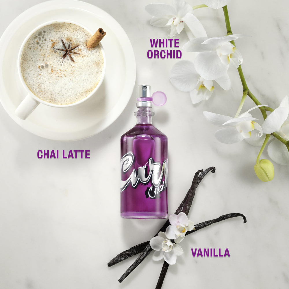 Curve Crush: notas iniciales de chai, orquídea blanca y vainilla.