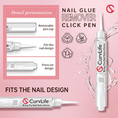 Curvlife removedor 3 en 1 quita adhesivos, arte y esmalte.