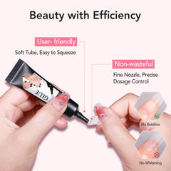 Curvlife conjunto pegamento uñas y removedor, solución práctica.