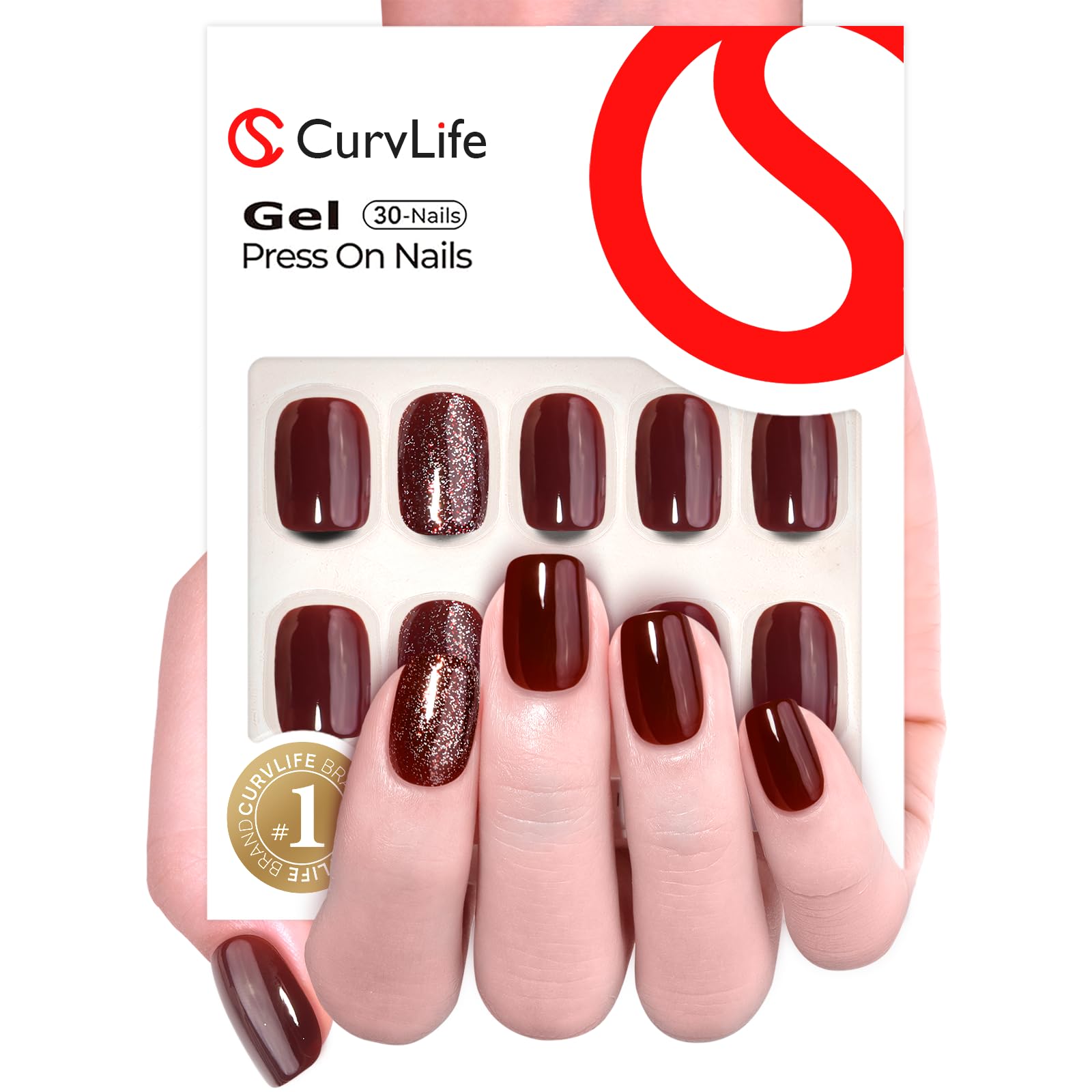 CurvLife diseño cuadrado vino brillante para look nocturno