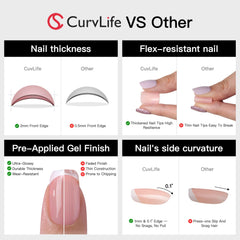 Ajuste junto a la cutícula para un acabado natural CurvLife