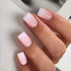 CurvLife uñas postizas nude con acabado brillante para un look elegante