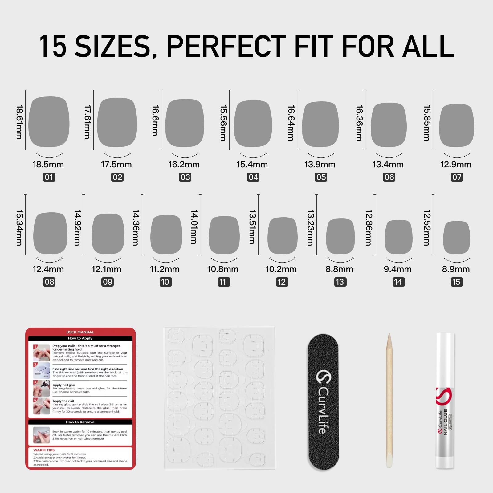 UñasCurvLife para teclear y tareas diarias