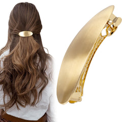 Pinza oval de CustomyLife en oro 3 pulgadas, ideal para peinados formales.