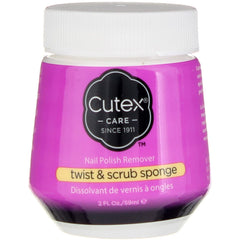Cutex quitaesmalte Twist & Scrub: esponja integrada para scrub suave.