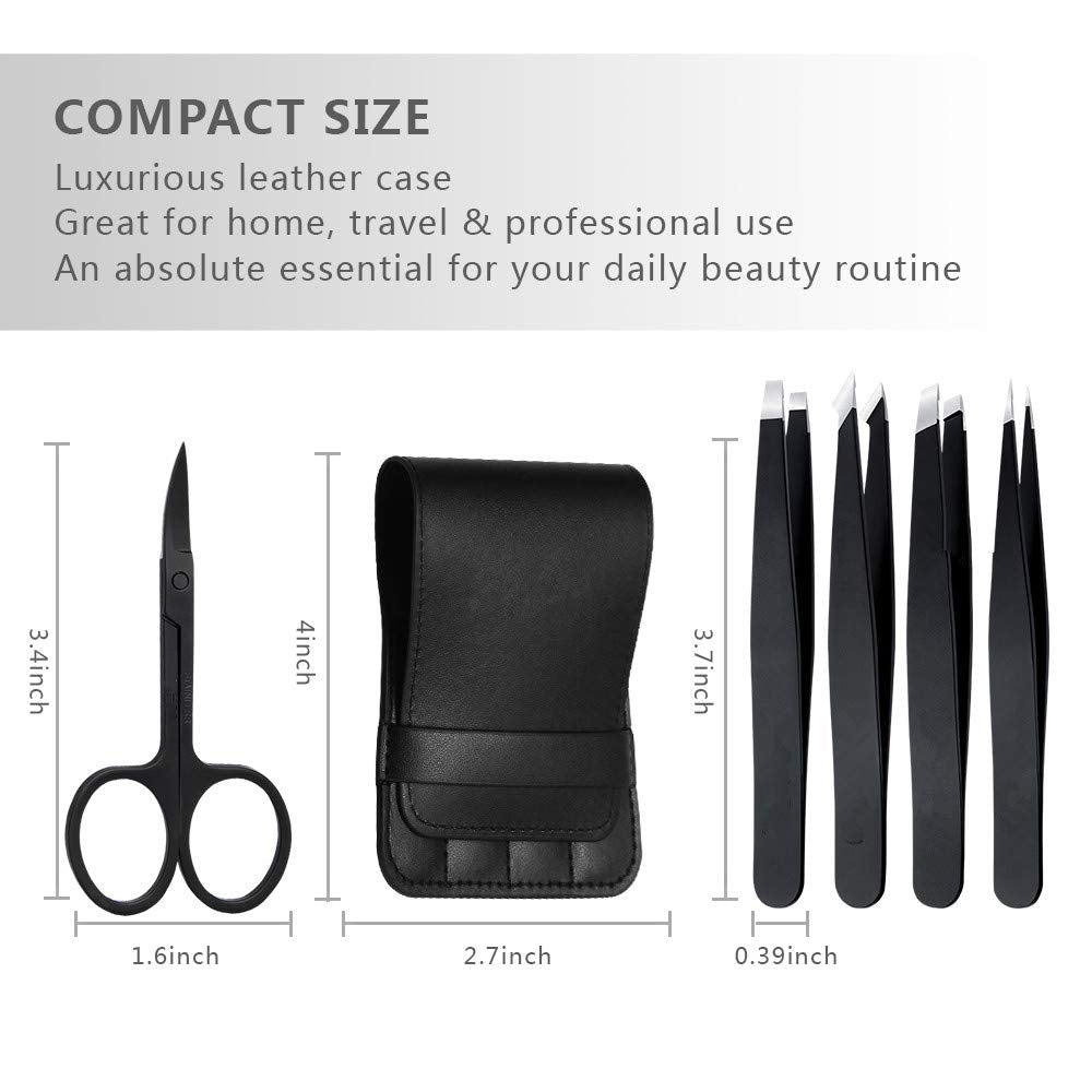 Cutygirl tijeras curvadas con estuche, uso cómodo para dar forma a cejas