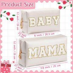 CY2SIDE detalle parche chenille Mama y Baby, tacto suave y detalle decorativo.