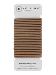 Gomas Cyndibands elásticas 4 mm en marrón claro para peinados discretos y cómodos.