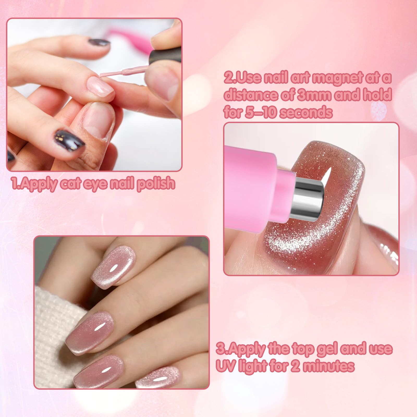 CYUXING imán de uñas, opción DIY para manicuras creativas