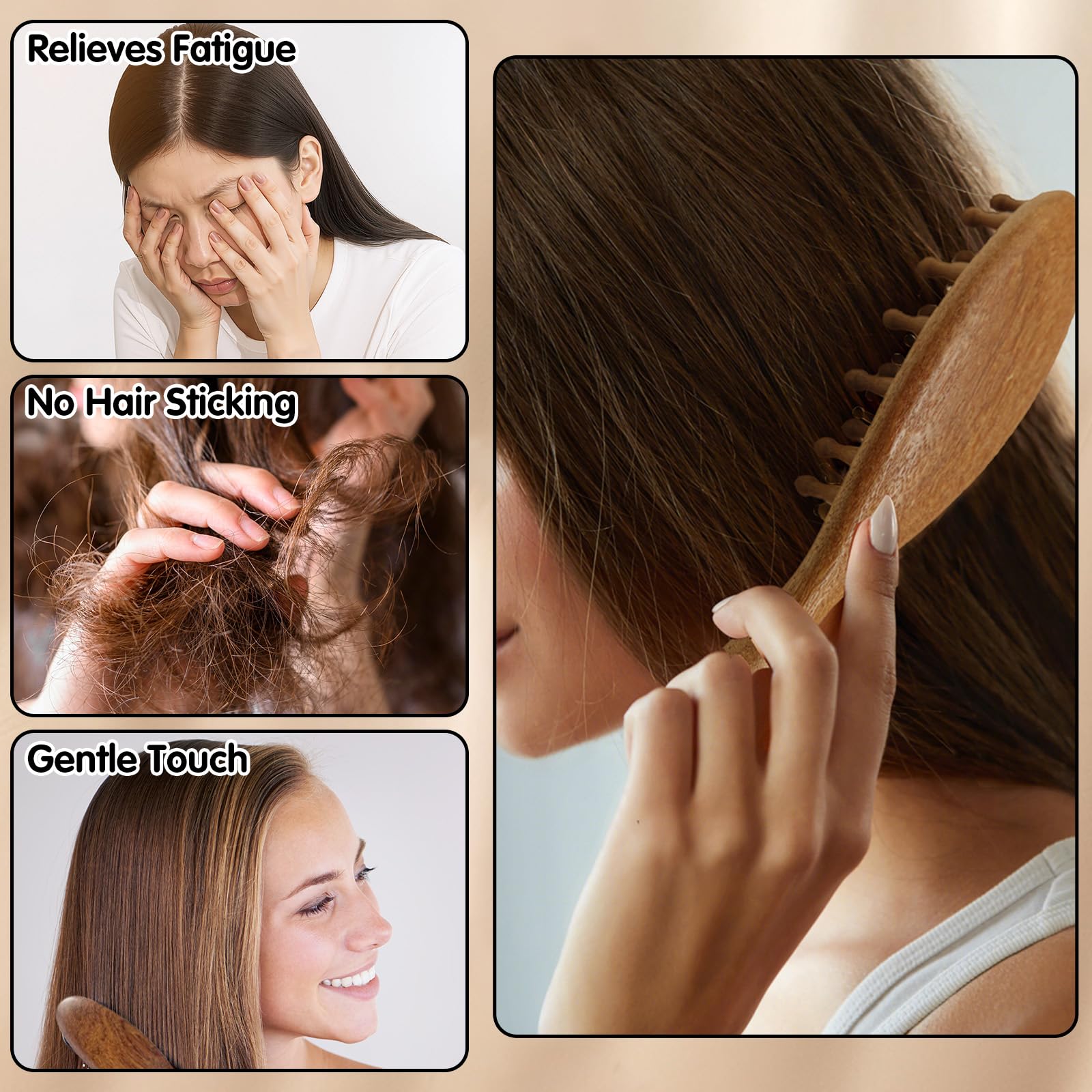 CYUXING cepillo ideal para desenredar cabello mojado sin engancharse