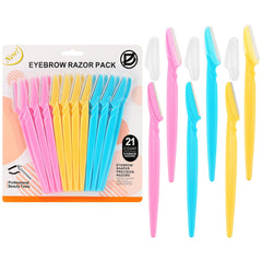 Rasadores D para cejas, set compacto de 21 piezas