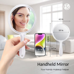 Espejo D de tamaño compacto ideal para bolsos y tocadores